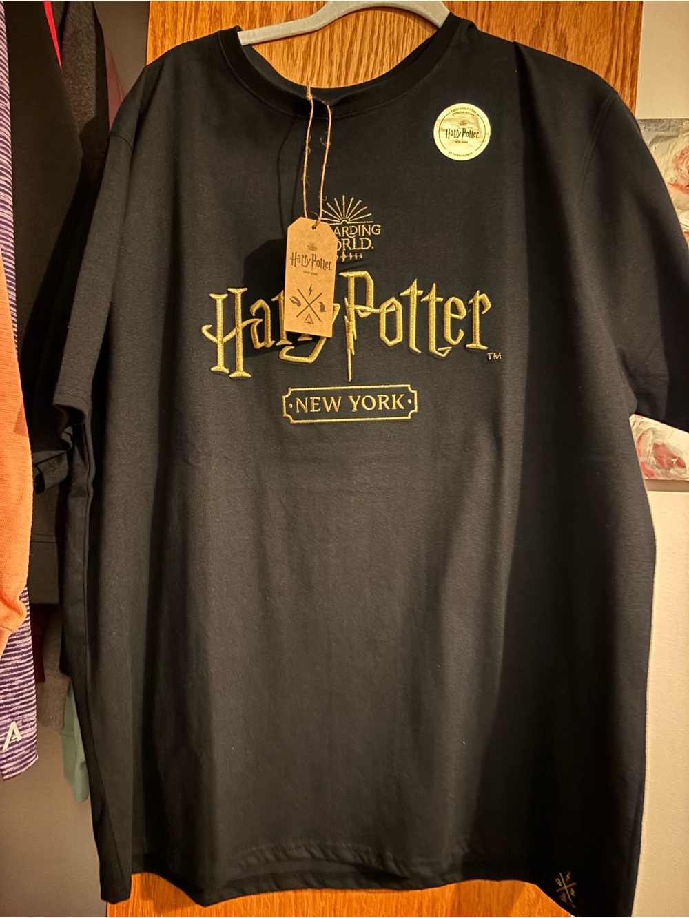 Harry Potter New York Adult Black Graphic Tee-2XL